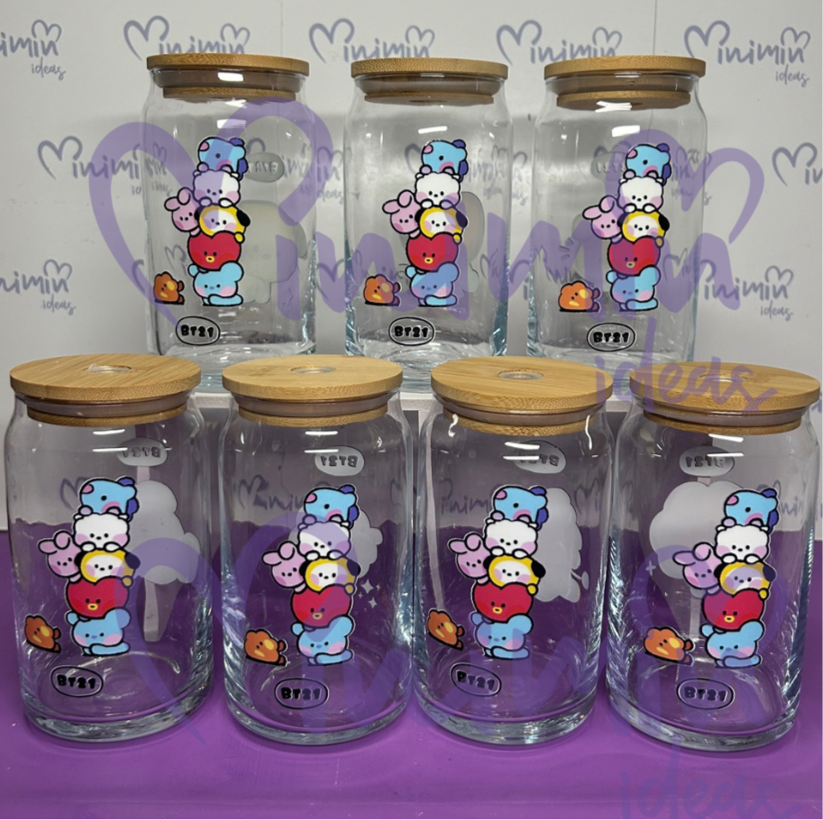 Vasos BT21 vidrio