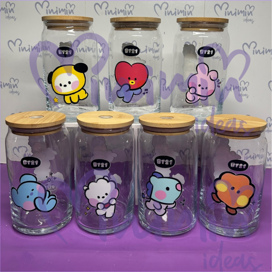 Vasos BT21 vidrio