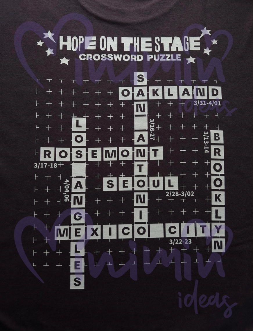 Playera HOPE Crucigrama