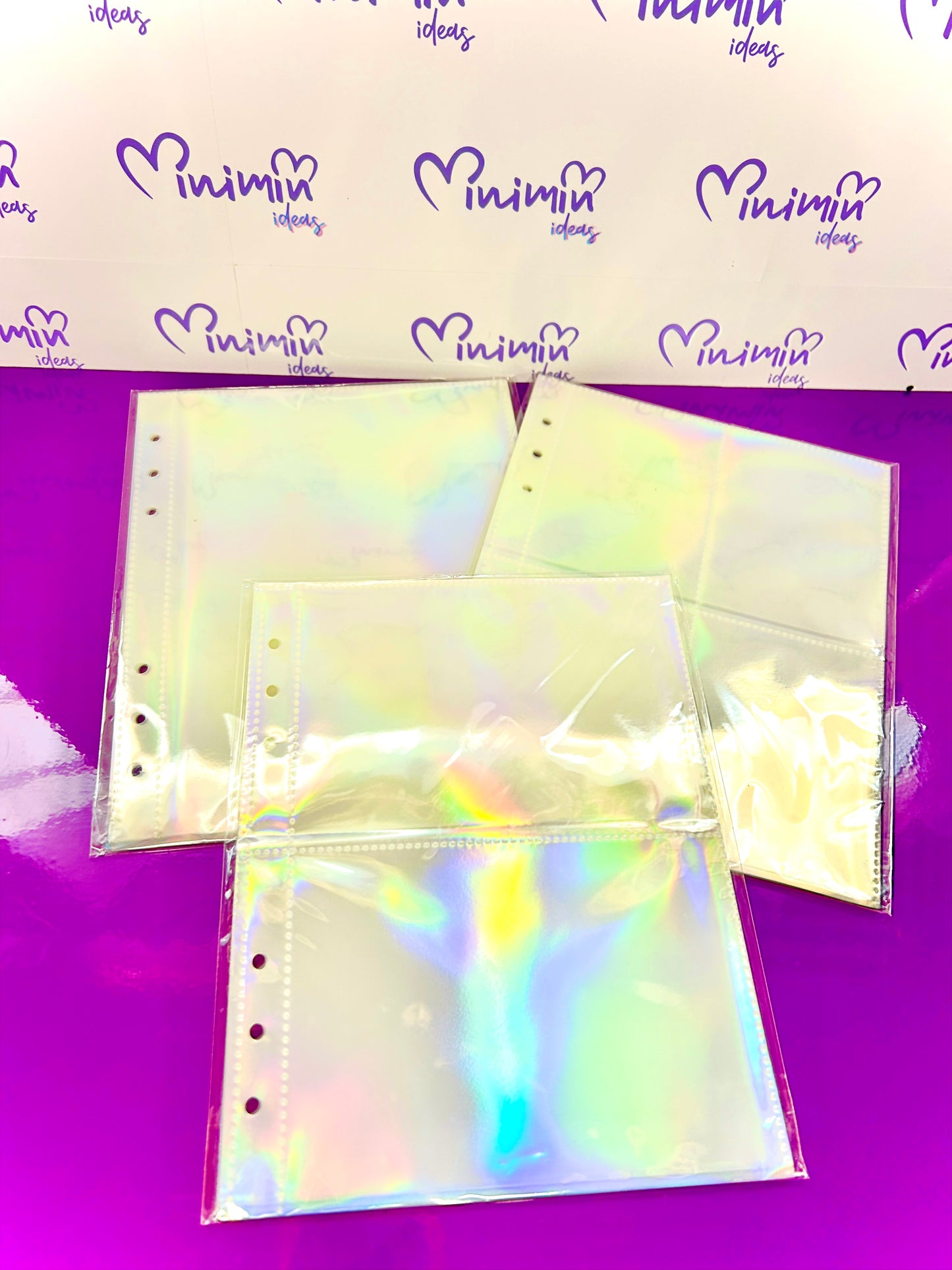 Sleeves iridiscentes para photocard