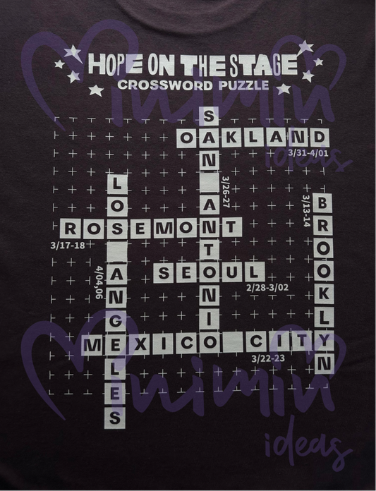 Playera HOPE Crucigrama