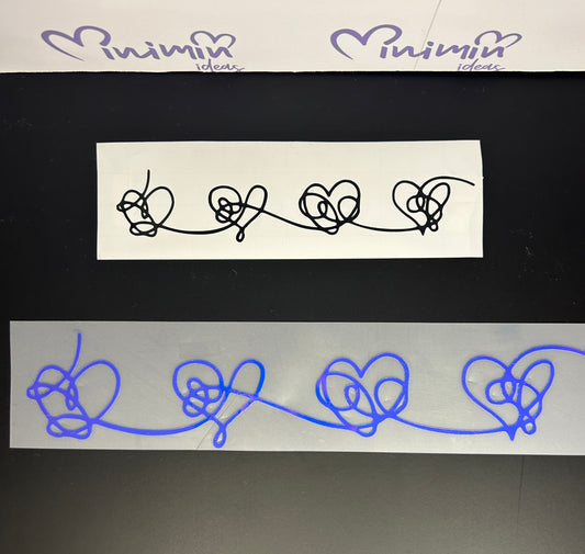 Sticker decorativo corazones LYS